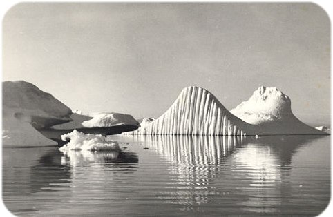 Photograph of Icebergs, Greenland Sea by Frank Illingworth.