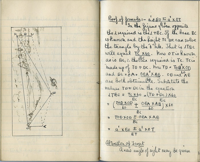 Robbins' artillery notebook (1916)