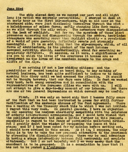 Robbins' diary extract (1944)