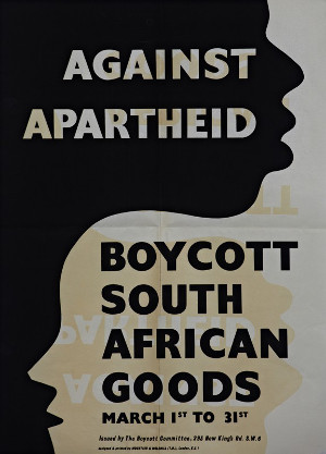 Image of Boycott South African Goods poster