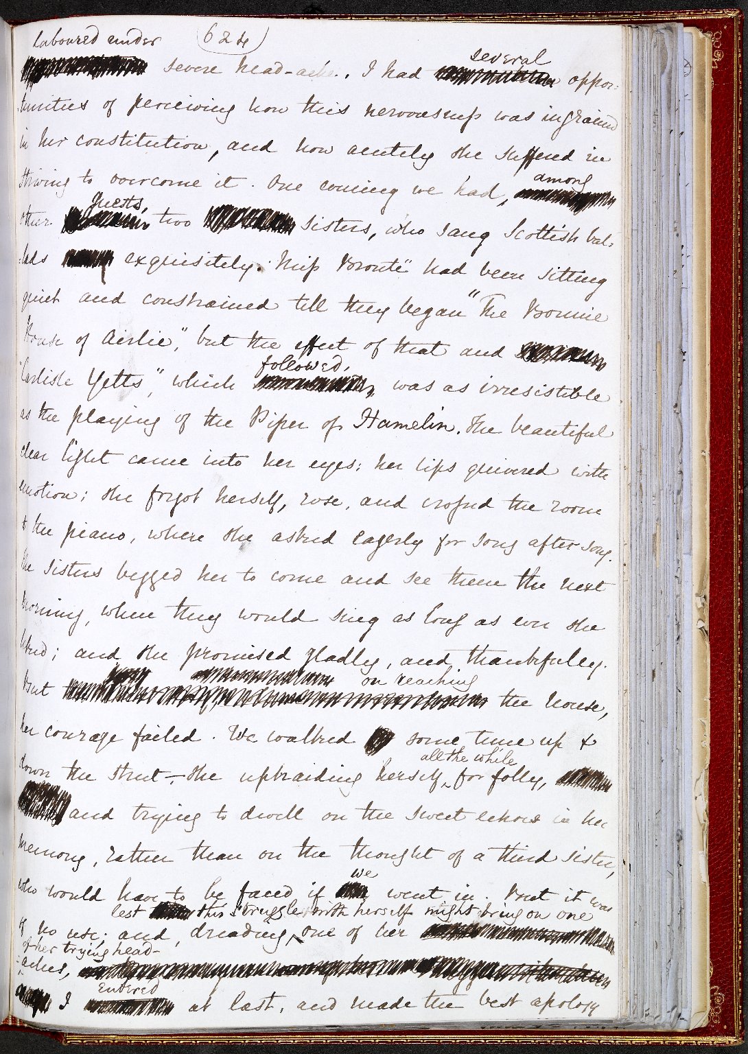 Image of a page from Gaskell’s manuscript of The Life of Charlotte Brontë