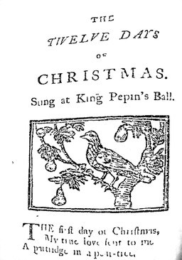 Image of title page from "The 12 days of Christmas", 1780