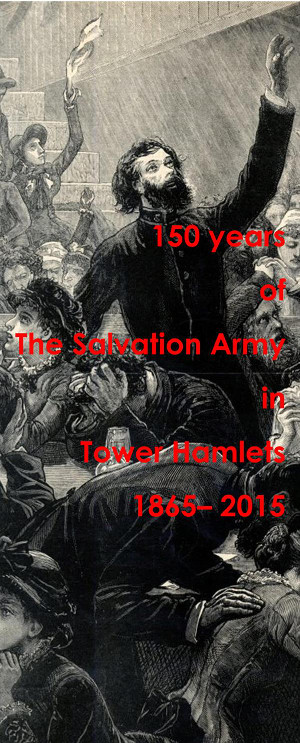 Exhibition poster: 150 Years of The Salvation Army in Tower Hamlets, June-July 2015 