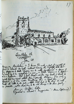 Dunbleton Church sketch, 1968