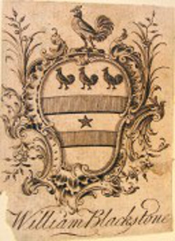 Image: Bookplate of Sir William Blackstone