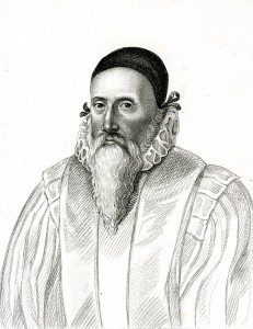 Portrait of John Dee. Stipple engraving by Robert Cooper after unknown artist, late 18th to early 19th century. 