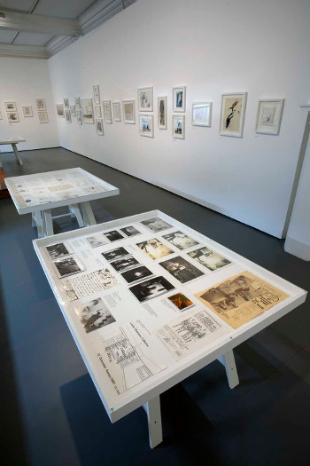 Photograph of the Henry Moore Institute exhibition Stephen Cripps: Pyrotechnic Sculptor, Sculpture Study Galleries, Leeds Art Gallery, 2014.