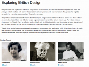 Screenshot of EBD homepage