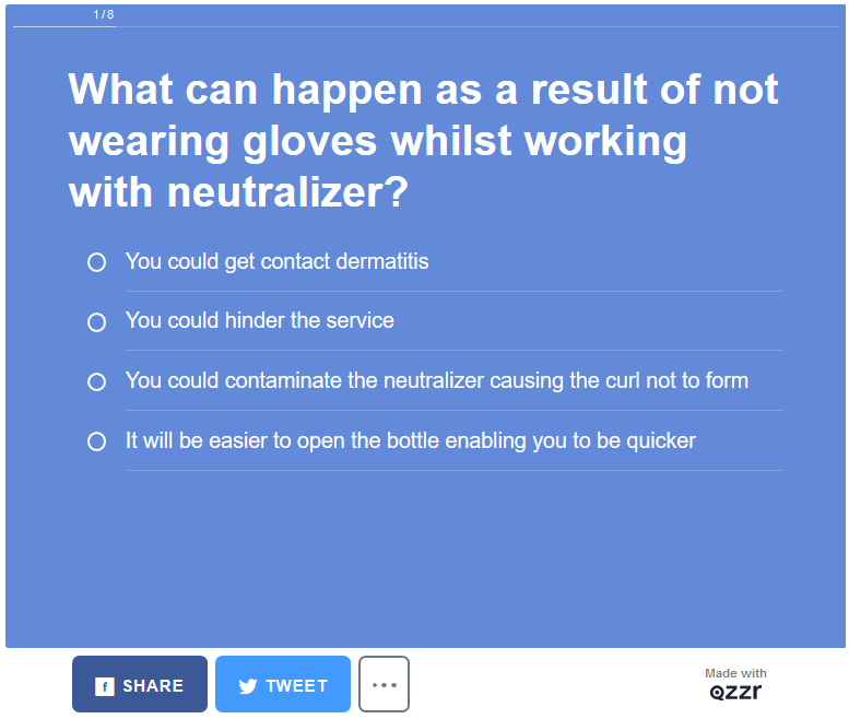 Old style quiz made with Qzzr screenshot